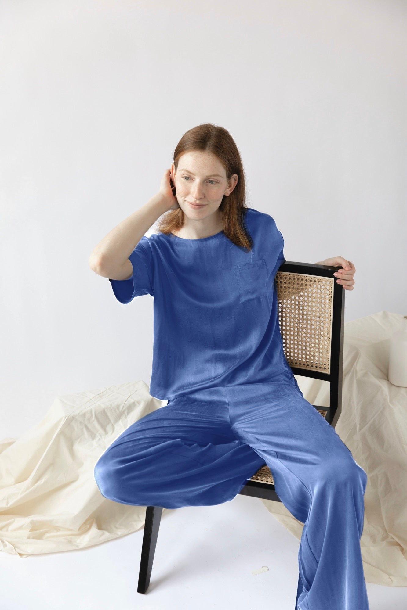 Washable Silk Tee Set