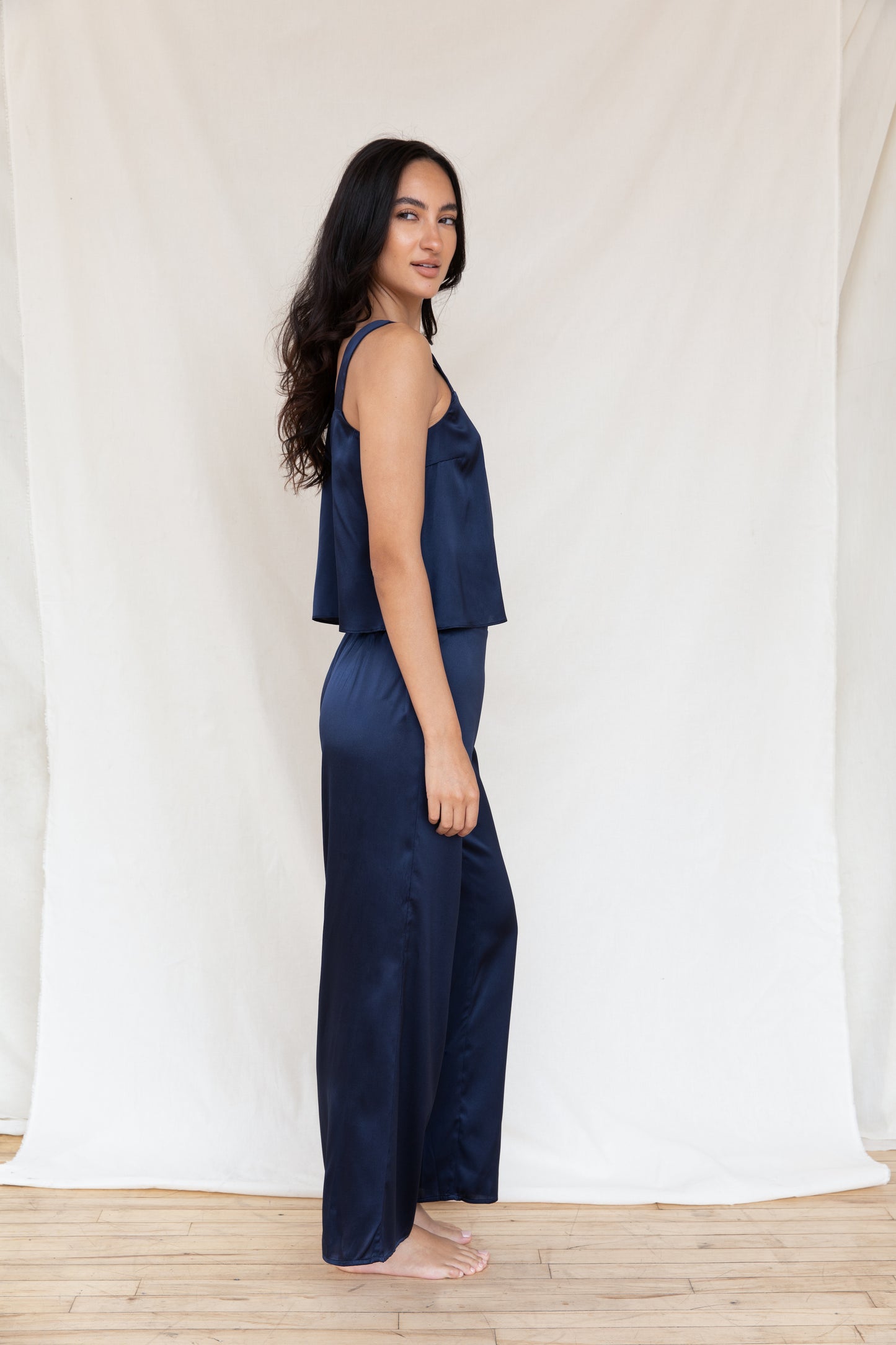 Mulberry Silk Wide Leg Pant Set